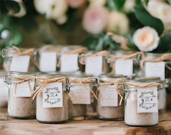 Wedding Party Favors - Body Scrubs || Handmade, Personalized, Custom