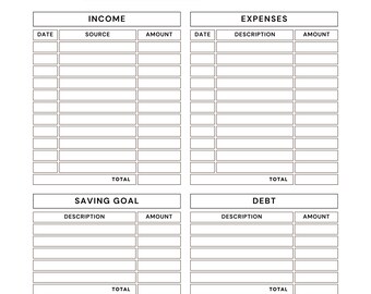 Monthly Budgeting Planner