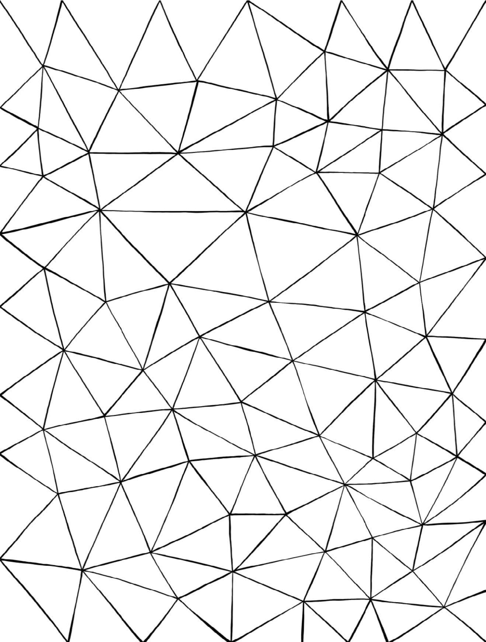 Abstract Coloring Page nestled Triangles 8.5x11 Downloadable Print - Etsy