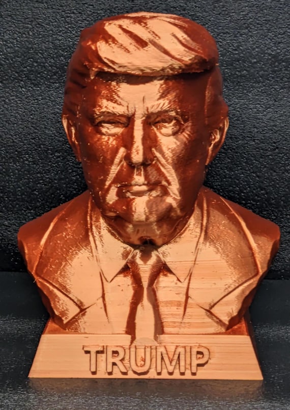 3D Printed Trump Piggy Bank, Custom PLA Filament