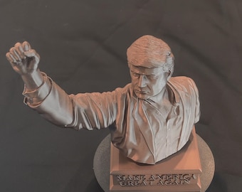 Donald Trump Victory Bust, 3D Printed Statue