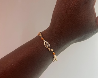 Pulsera de hojas para otoño