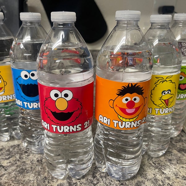 Sesame Street Water Bottle Label - Etsy