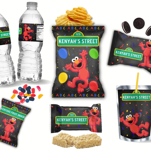 Elmo Chip Bag Template - Etsy