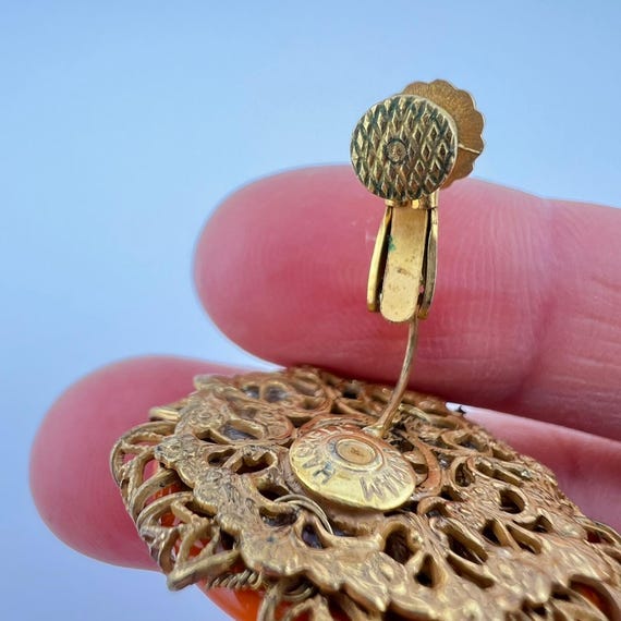 Miriam Haskell Single Clip On Earring Vintage Art… - image 4