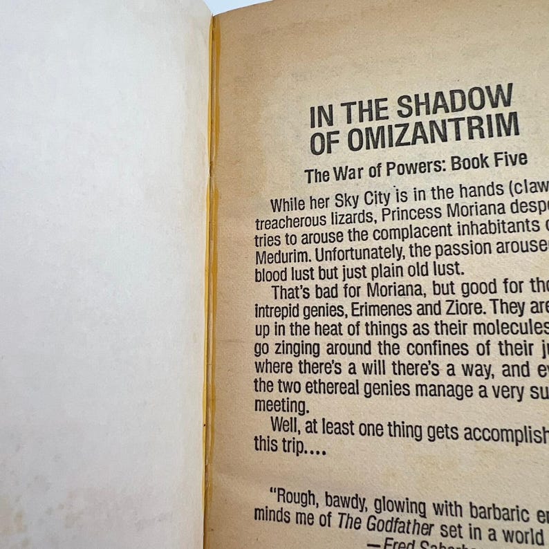 Vintage 1981 In the Shadow of Omizantrim Book 5 War of Powers Fantasy image 8