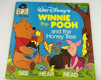Vintage Disney Winnie the Pooh Book & Record 313 Read Along LP
