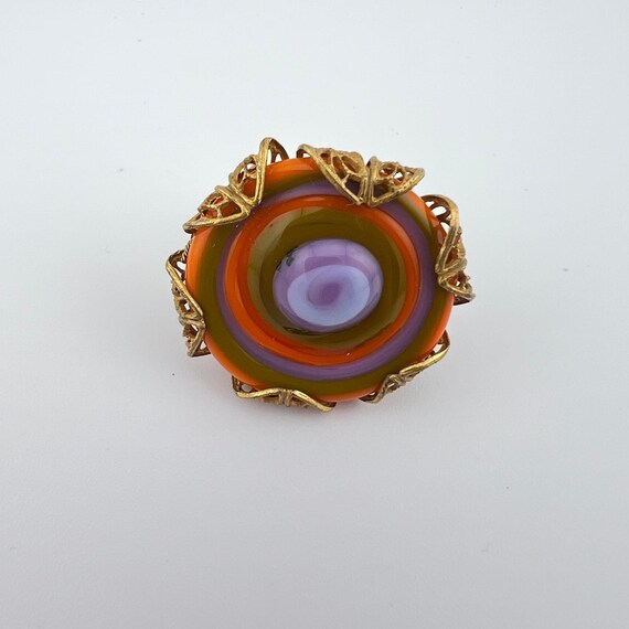 Miriam Haskell Single Clip On Earring Vintage Art… - image 1