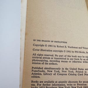 Vintage 1981 In the Shadow of Omizantrim Book 5 War of Powers Fantasy image 9