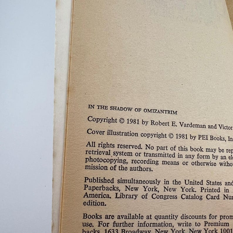 Vintage 1981 In the Shadow of Omizantrim Book 5 War of Powers Fantasy image 9
