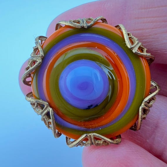 Miriam Haskell Single Clip On Earring Vintage Art… - image 6