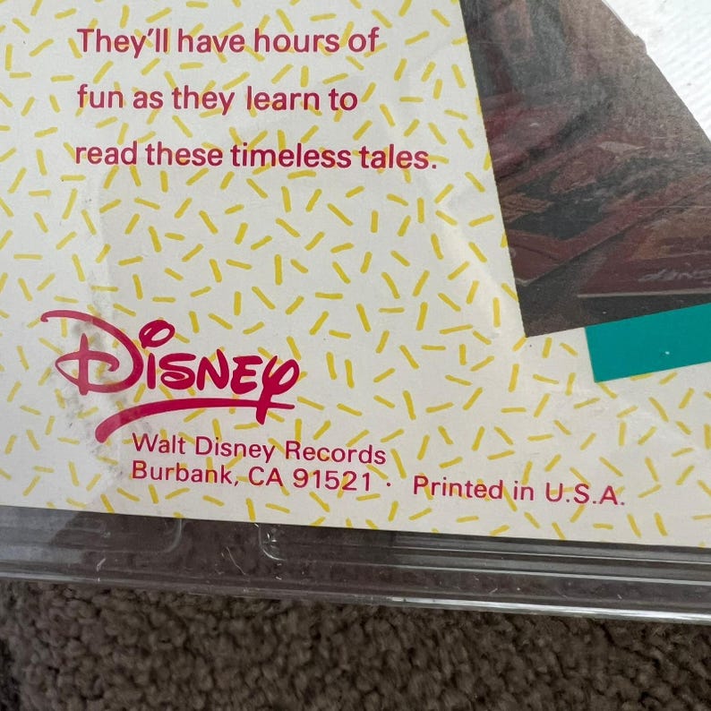 Disney Lady and the Tramp Cassette Read Along Book Tape New Sealed Vintage image 3