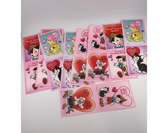 Vintage Disney Pinocchio Valentine Cards Lot Figaro Cleo Jiminy 18pc