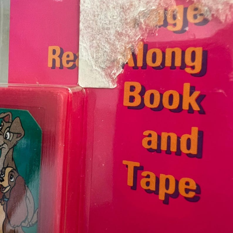 Disney Lady and the Tramp Cassette Read Along Book Tape New Sealed Vintage image 5