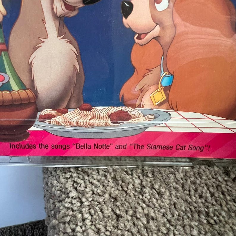 Disney Lady and the Tramp Cassette Read Along Book Tape New Sealed Vintage image 6