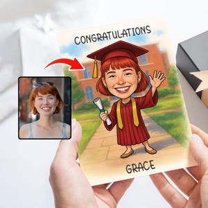 Custom Photo Graduation Card, Personalized 2025 Graduation Card, Custom Card For Senior, Class Of 2025 Card, Custom Graduate Greeting Card