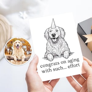 Lustiger Hund alles Gute zum Geburtstagkarte, Glückwunsch zum Altern mit solchem Aufwand Lustige Karte, Hundeliebhaber-Geburtstagskarte, Hundeeltern-Grußkarte