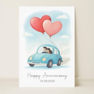 Custom Anniversary Card, Personalized Anniversary Card, Anniversary Card For Him, Anniversary Card For Her, Anniversary Gift For Him