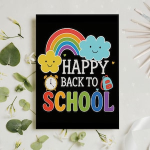 Cartão de Feliz Volta às Aulas, Presentes de Cartão 2025, Cartão de Primeiro Dia de Aula, Cartão de Volta às Aulas, Volta às Aulas para Pré-Escola, Cartão de Ano Novo