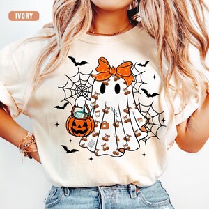 Lace Ghost Coquette Shirt, Ghost Halloween Sweater, Girly Ghost Lacey Ghost Hoodie, Spooky Season Tee Shirt, Spooky Halloween Shirt