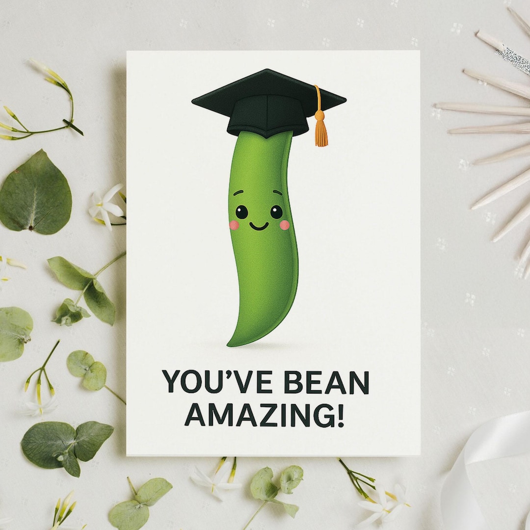 Grad Beans Funny Grad Card, You're Bean Amazing Card, College Graduation Card ...