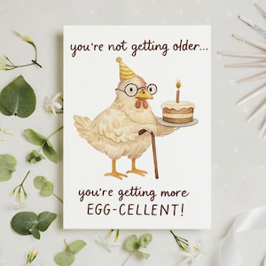 Carte poulets poule, jolie carte poulet, jeu de mots poulet, carte d'anniversaire poussin, humour drôle carte de voeux Bestie meilleur ami petite amie poulet