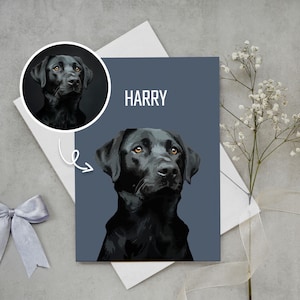 Carte d'anniversaire de chien, carte d'illustration de chiens mignons, carte de voeux d'anniversaire, carte d'anniversaire pour les amoureux des chiens, carte pour le propriétaire de chien, cadeaux de maman de chat