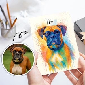 Hundeliebhaber Geburtstagskarte, Dankeskarte vom Hund, für Mama, Papa, Mann, Frau, Lustige Hundekarte, Haustier-Foto-Grußkarte, Hundemama Hund Papa