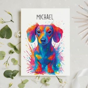 Personalized Name & Photo Pet Greeting Card, Unique Gift For Dog Dad Cat Mom, Dog Photo Birthday Card, Thank You Card, Dog Lover, Cat Lover