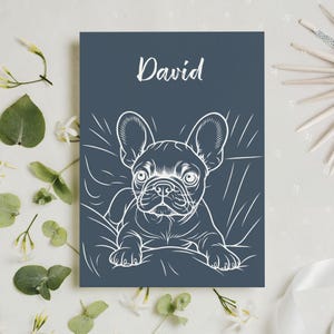 Custom Pet Portrait Greeting Card, Personalized Dog Cat Portrait Thank You Card, Custom Drawn Pet Portrait Birthday Card, Dog Lover Gifts