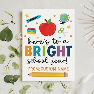 Cartão de Feliz Primeiro Dia de Aula, Cartão de Feliz Ano Novo, Presente de Volta às Aulas, Presente de Professor no Primeiro Dia de Aula, Primeiro Dia de Aula do Aluno