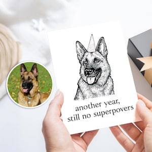 Cartão de aniversário com tema de cachorro, cartão de mais um ano sem superaquecimento, cartão de feliz aniversário para mães de cachorros amantes de cachorros, cartão de aniversário com trocadilho fofo com cachorro