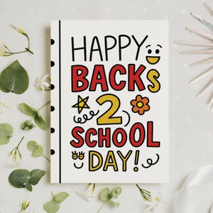 Cartão de Feliz Volta às Aulas, Cartão de Feliz Primeiro Dia de Aula, Presentes de Volta às Aulas de 2025, Vida de Professor, Presente de Jardim de Infância para Professores