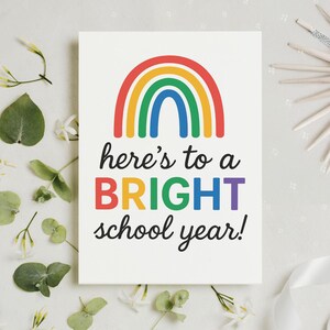 Here To A Bright School Year Card, 2025 Back To School Card For Kids, New School Year Card, First Day Of School Gift Card, Good Luck Card