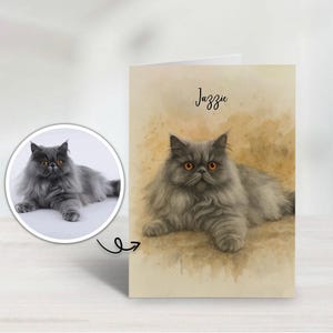 かわいいハッピーバースデーグリーティングカード、猫のサンキューカード、猫ママへの誕生日カード、猫好きへのギフト、ハッピーバースデー猫グリーティングカード