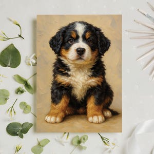 Berner Berg personalisierte Hundefoto-Geburtstagskarte, Karte für Hundeliebhaber, Hundemama-Dankeschön-Karte, Grußkarte vom Hund, Hundepapa-Karte