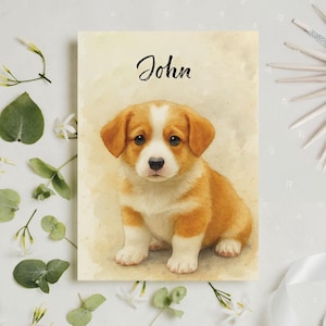 Personalised Holiday Card From Pets, Custom Hand Drawn Pet Portrait Thank You Card, Birthday Card Custom Pet Card Cute Dog Lover Gift