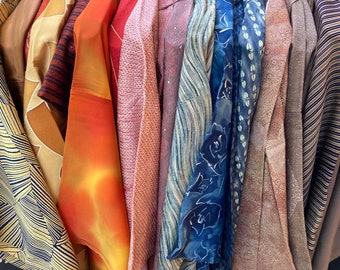 Scatola misteriosa di 3 giacche Haori vintage, vintage giapponese, Kyoto, Giappone, Kimono in generale, Shibori, seta