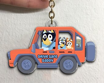 Fathers Day Gifts, Hanging Car Ornament, Personalized Gifts For Dad Keychain Daddy Gift For Dad, Papa Gifts, Custom Car Ornament Accessories