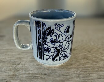Vintage WP England Blue Stoneware Mug