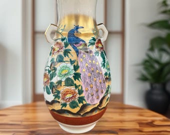 10インチ九谷焼 金雲立木花瓶 - Etsy 日本