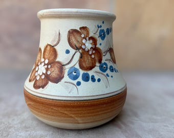 Vintage Tenh Vase with Floral Pattern Pottery made in Greece