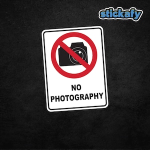 Adesivo vietato fotografare