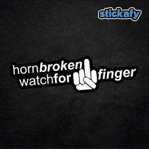 Horn Broken Watch For Finger Sticker