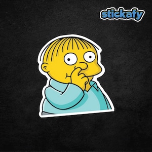 Ralph Wiggum Picking Nose Sticker