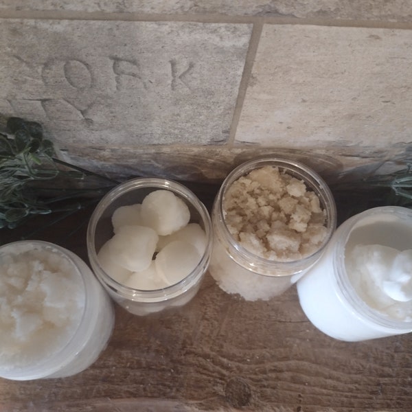 sugar scrub sample pack, handmade,  self-care, gift for beauty guru, treat yourself