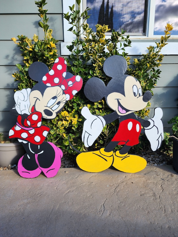 Mickey Mouse Wood Lawn Art, Disney Decor,handmade - Etsy