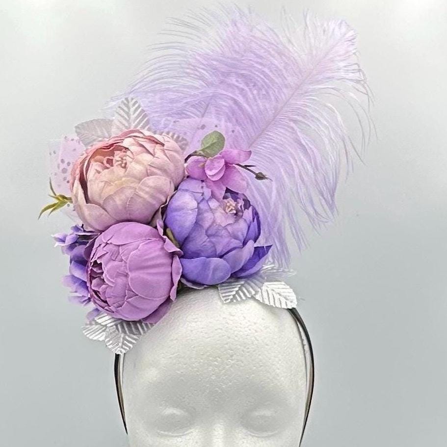 Lavender Fascinator - Etsy display picture 2