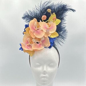 Blue & Peach Fascinators - Etsy display picture 2