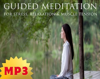Geführte Meditation MP3 zum Stress- und Angstabbau, beruhigende Entspannung als Audio mit Bonus Track, Achtsamkeit, Schlaf, Sofort-Download